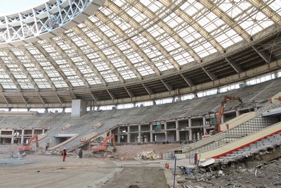 Демонтаж стадиона «Лужники»